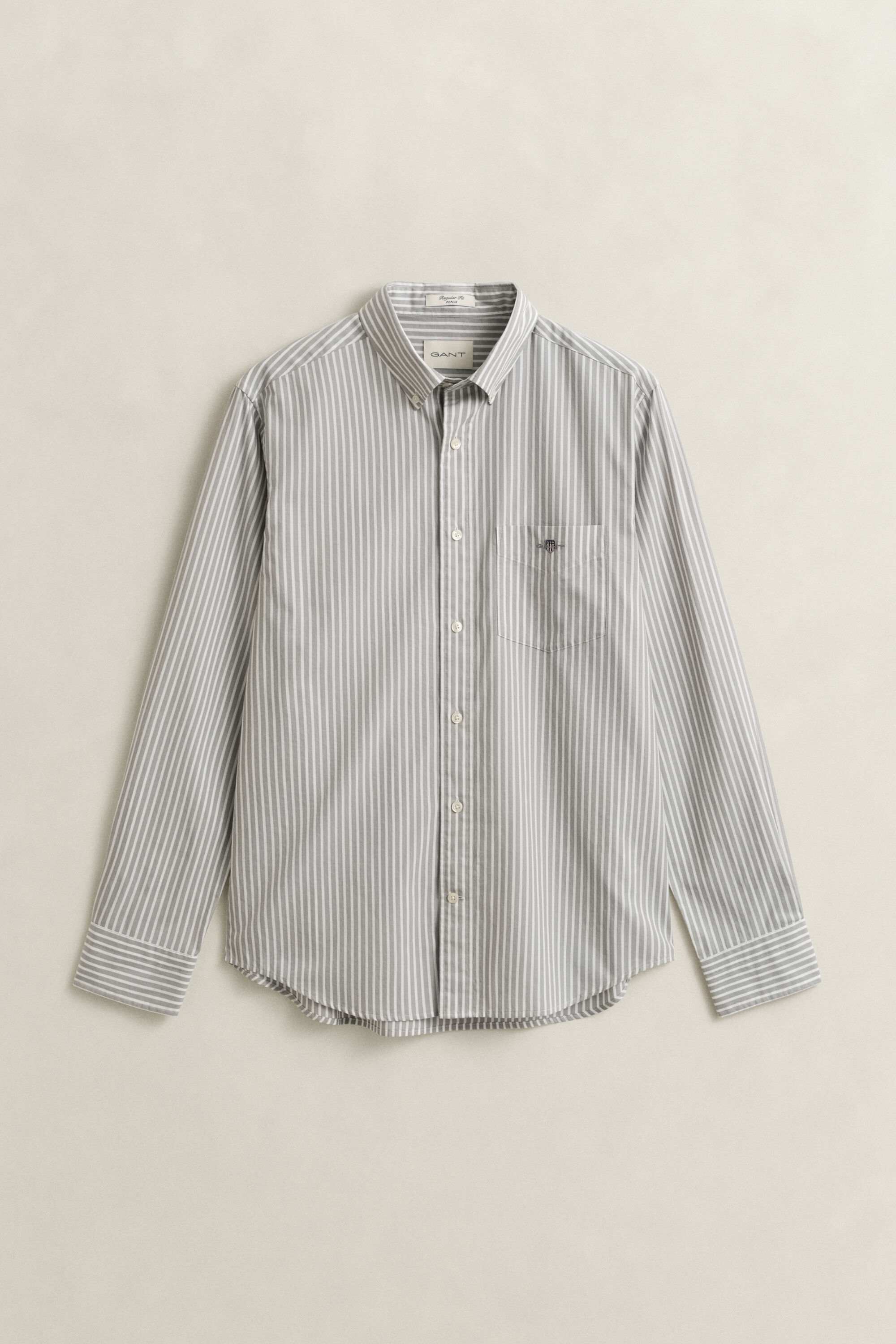 Randig klassisk poplinskjorta