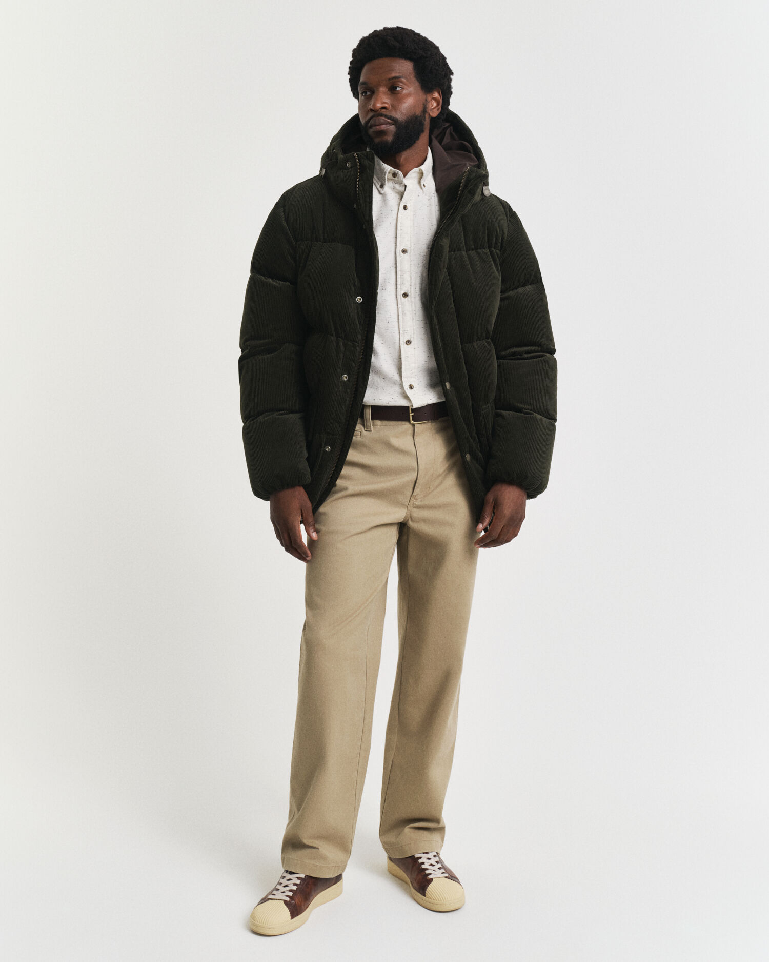 Regular fit flanellskjorta i nepsgarn