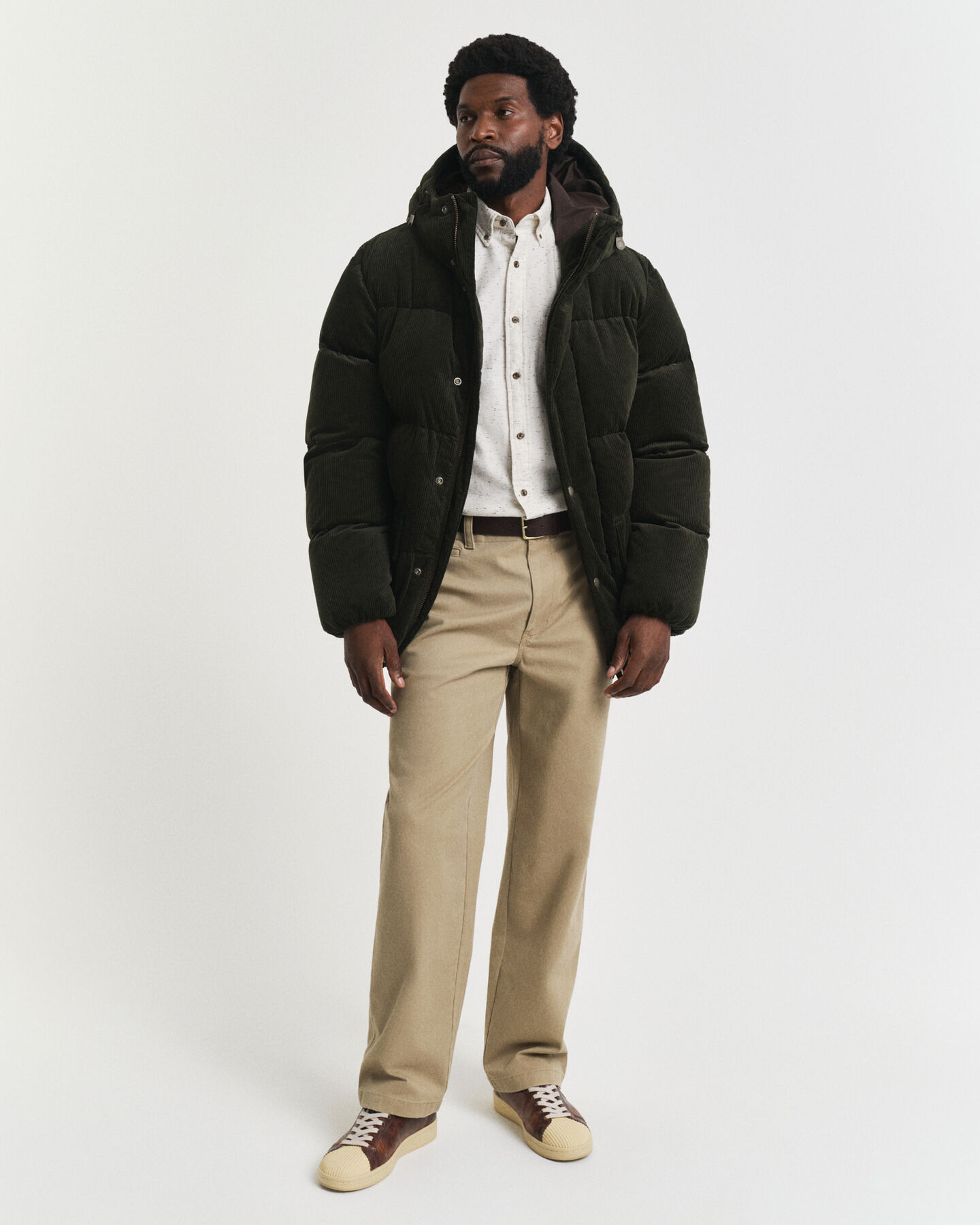 Regular fit flanellskjorta i nepsgarn