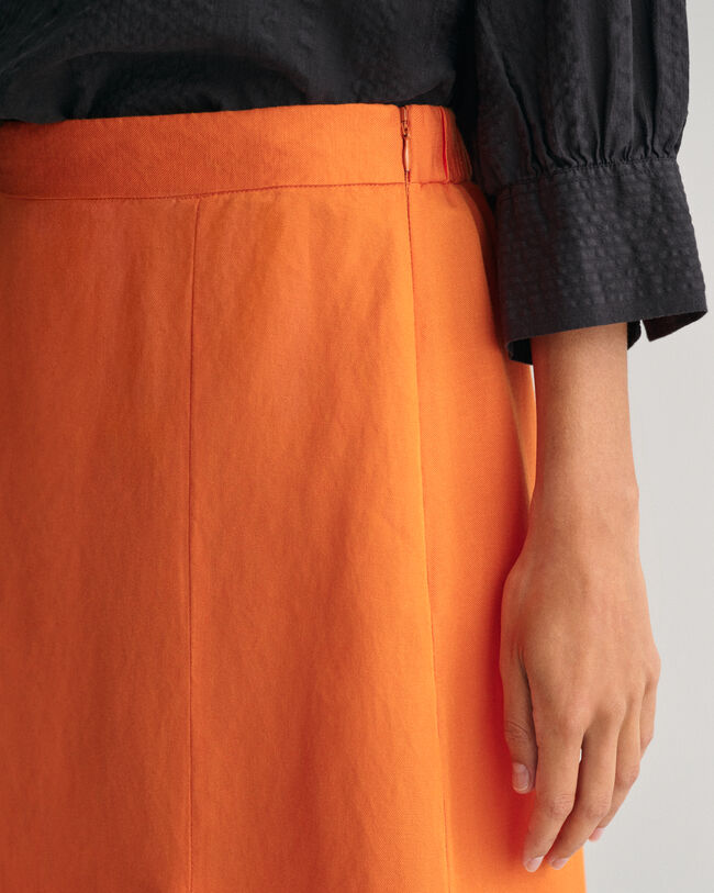 Midikjol i linneblandning