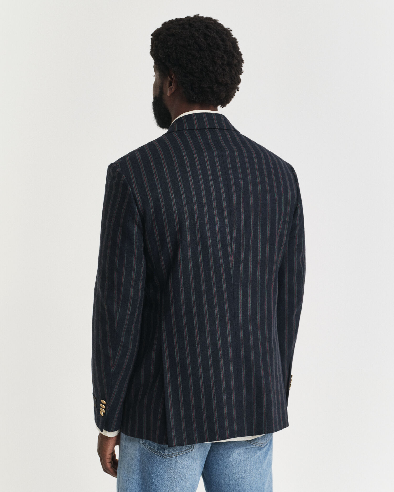Randig club-blazer i flanell