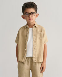 Kids kort&auml;rmad linneskjorta