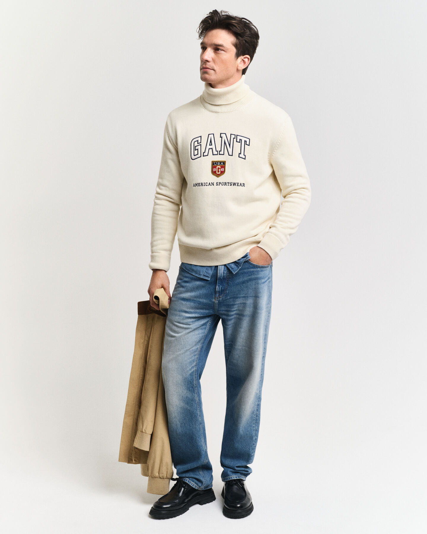 Polotröja med GANT-motiv