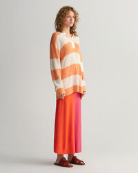 Randig stickad rugger