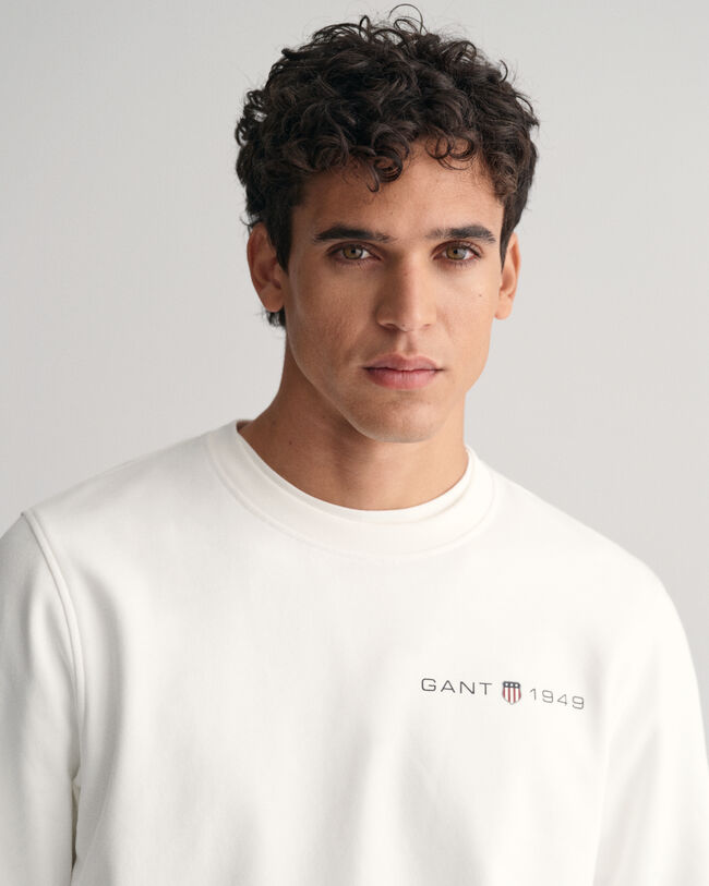 Rundhalsad sweatshirt med tryck