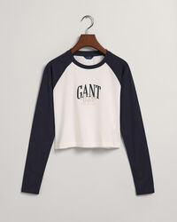 Teen Girls Cropped Contrast l&aring;ng&auml;rmad topp