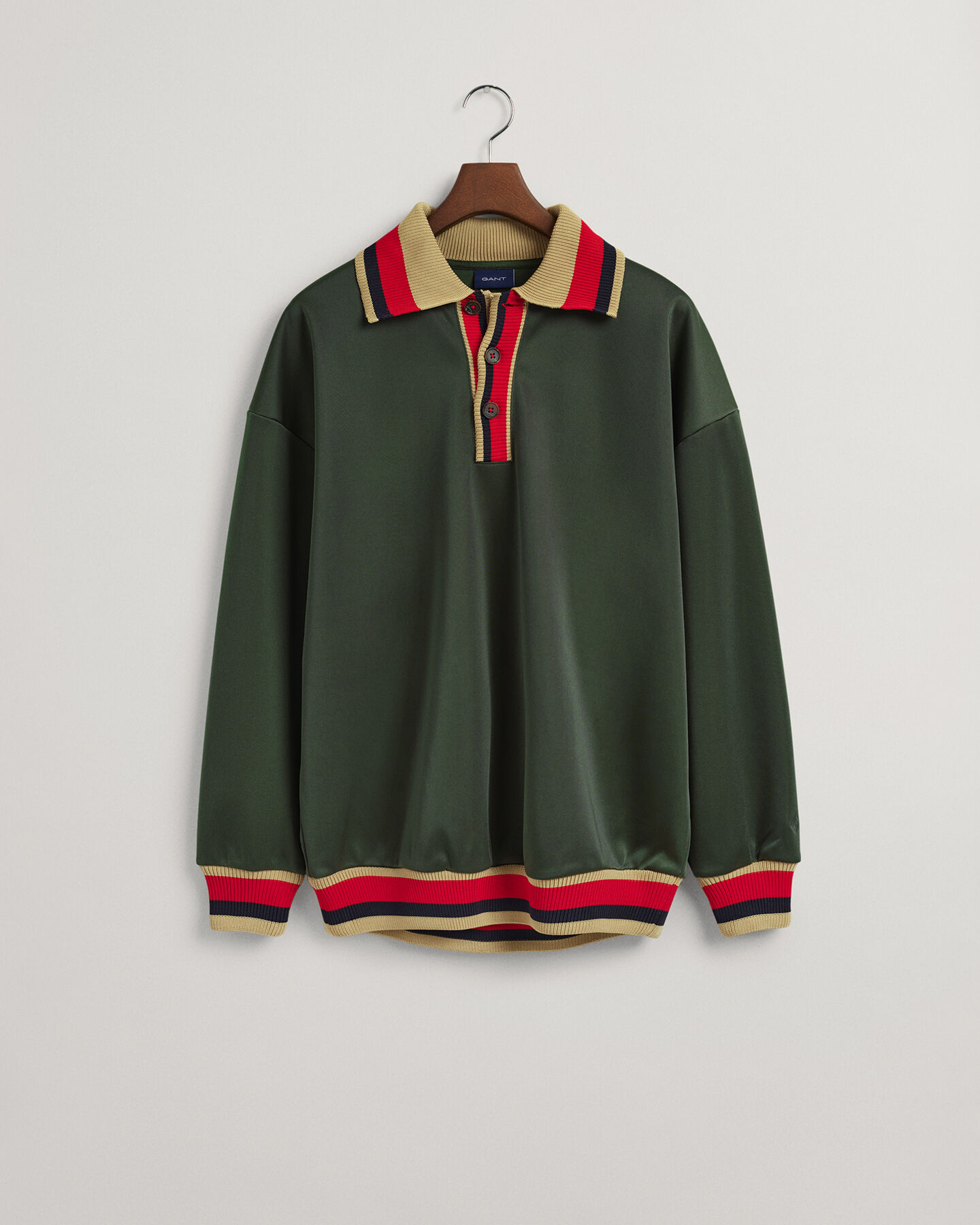 Rugger med stickad krage