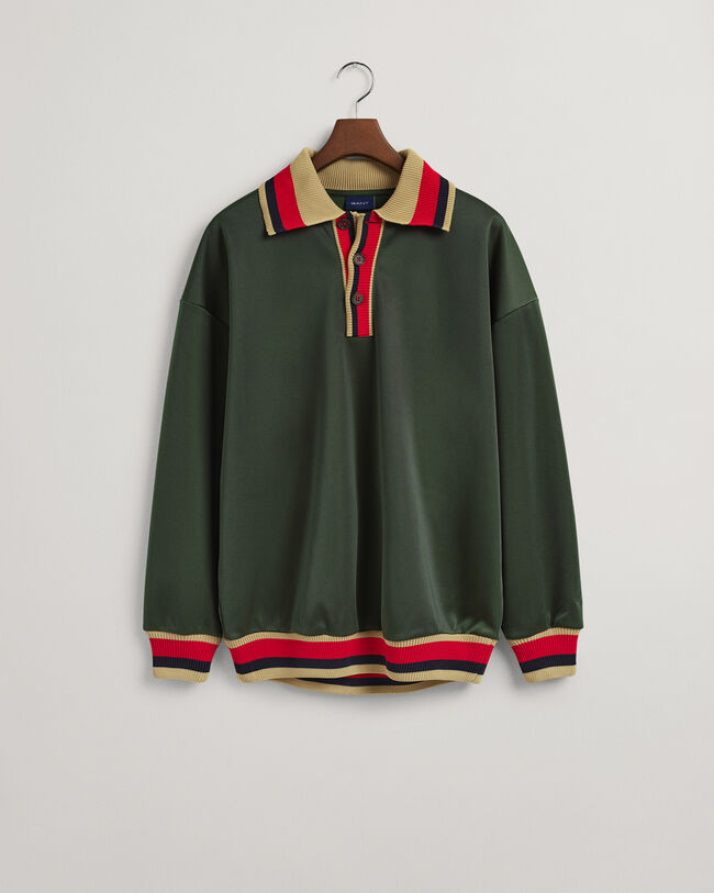 Rugger med stickad krage