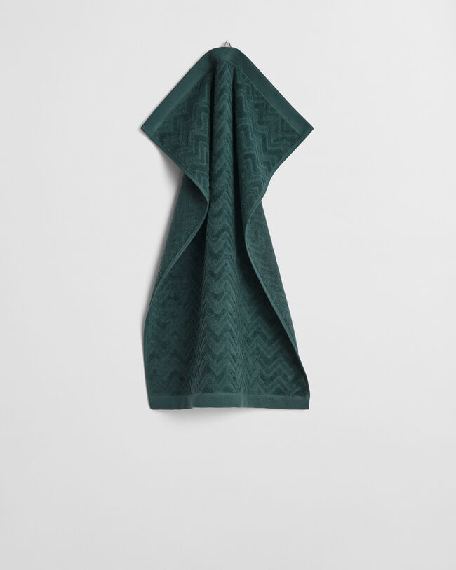 Jacquardvävd fiskbensmönstrad handduk 50 x 70