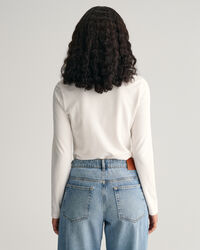 Långärmad pikétröja med sköld