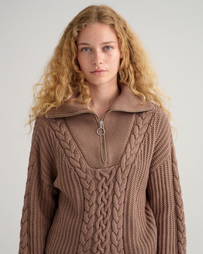 Cable Half-Zip tröja