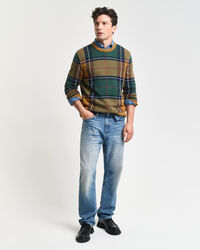 Rutig tr&ouml;ja med rund halsringning