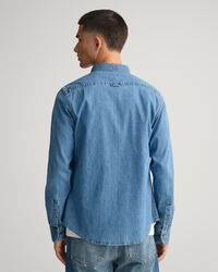 Slim fit denimskjorta
