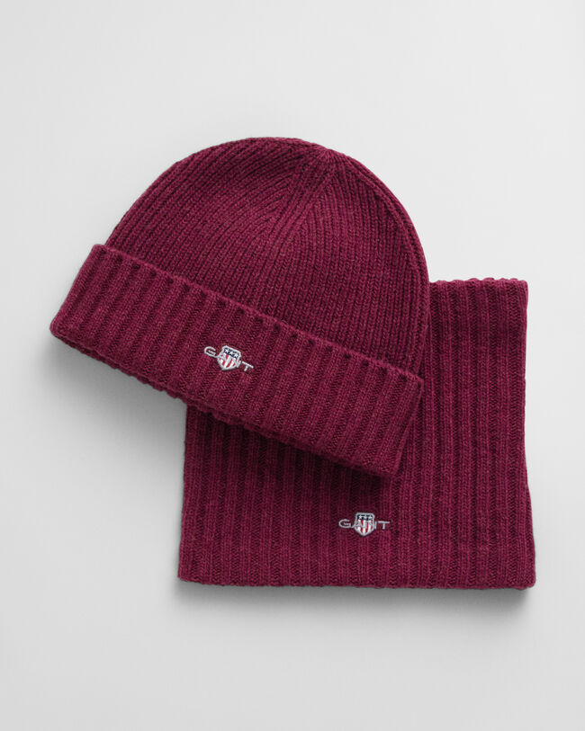 Kids set med m&ouml;ssa och sjalkrage i ull