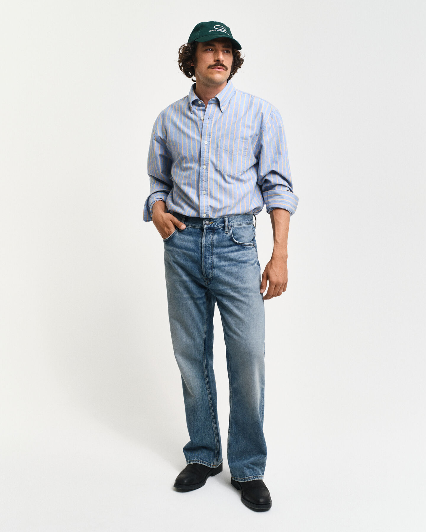 Relaxed fit Archive randig oxfordskjorta