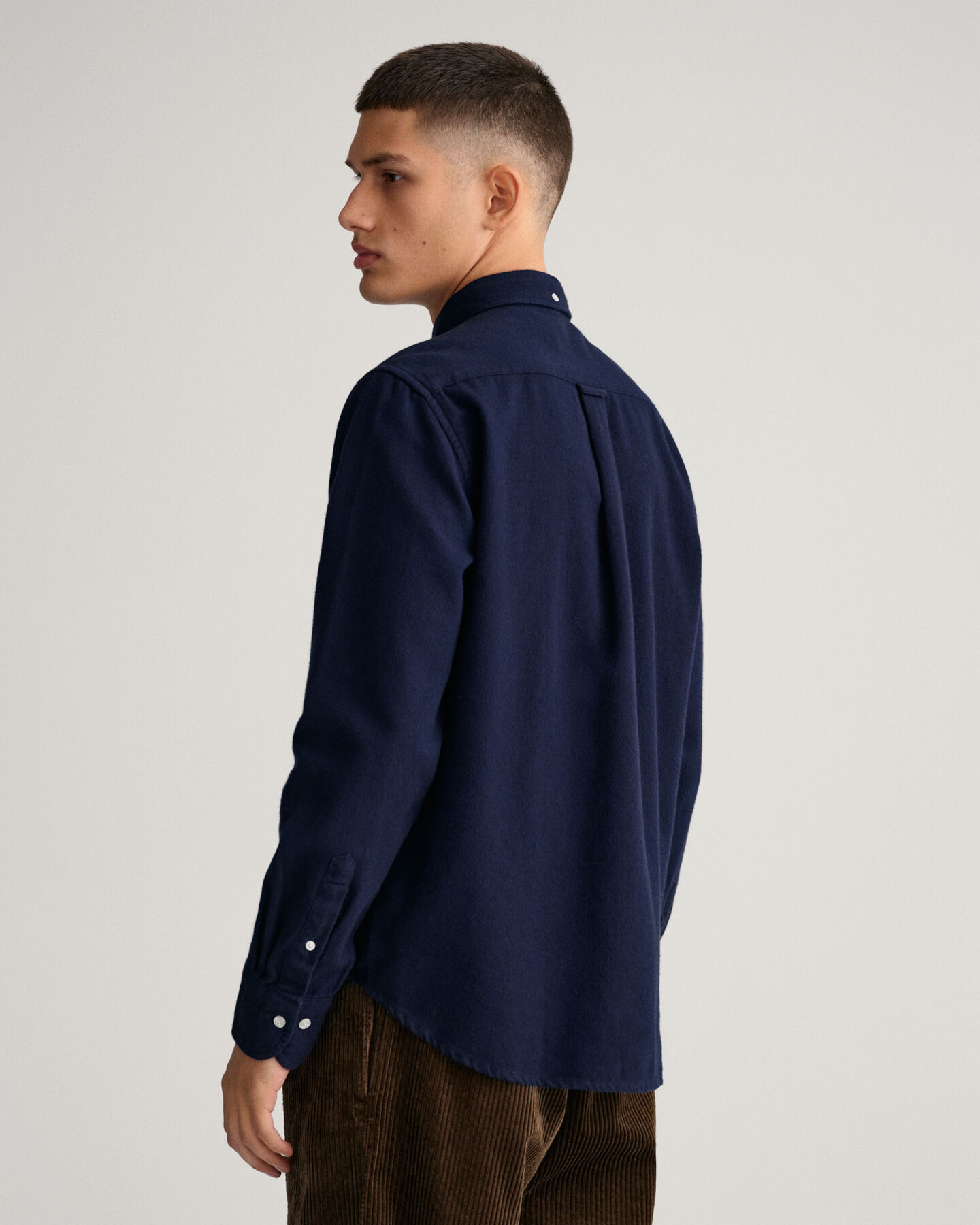 Regular fit fiskbensm&ouml;nstrad skjorta