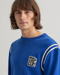 Tiger Badge sweatshirt med rund halsringning