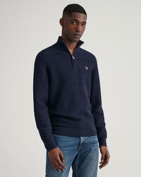 Half-zip bomullströja