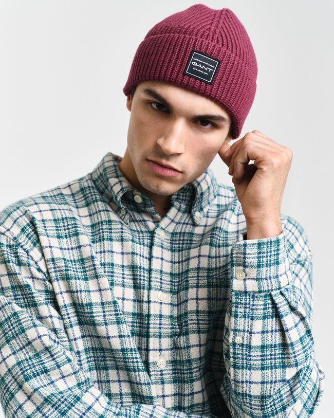 Oversized rutig skjorta med struktur