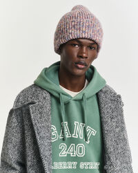 Ribbstickad flerfärgad mössa