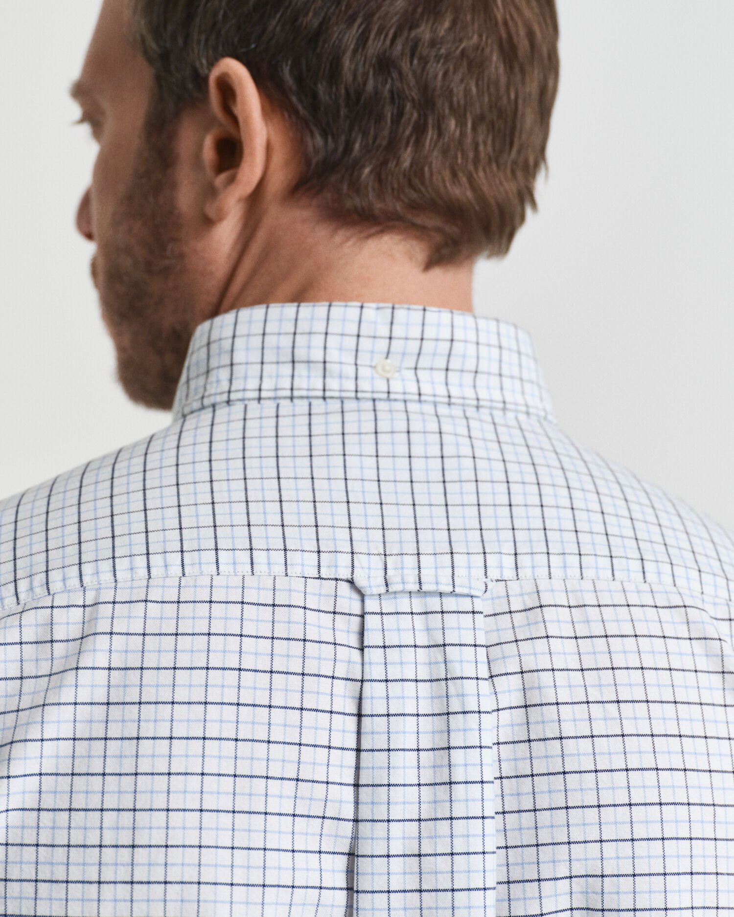 Regular fit klassisk helrutig oxfordskjorta