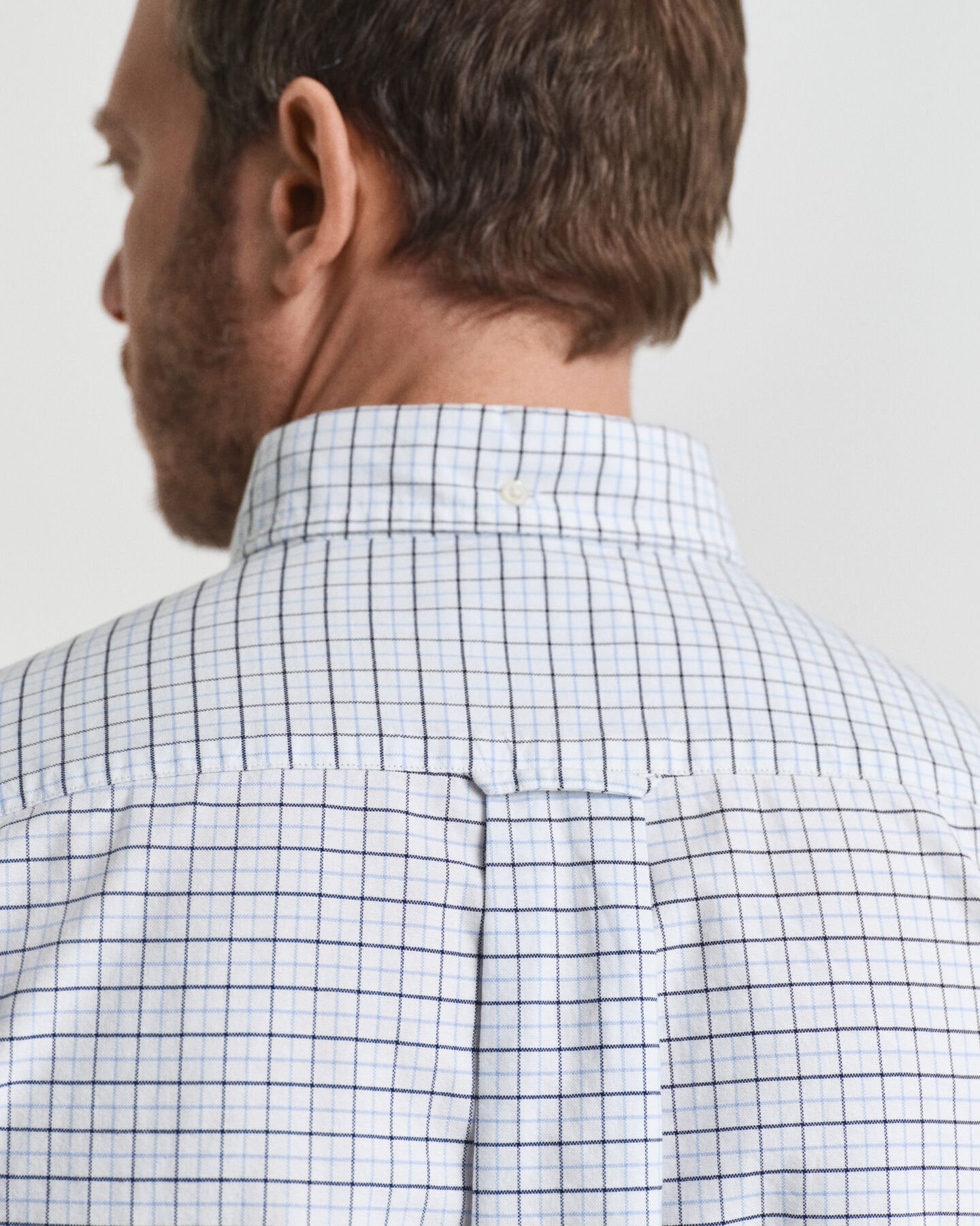 Regular fit klassisk helrutig oxfordskjorta