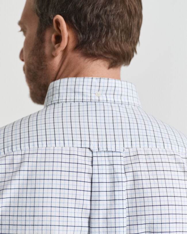 Regular fit klassisk helrutig oxfordskjorta