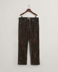 Relaxed fit jeans i flockad velour