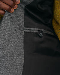 Fiskbensmönstrad kostymkavaj