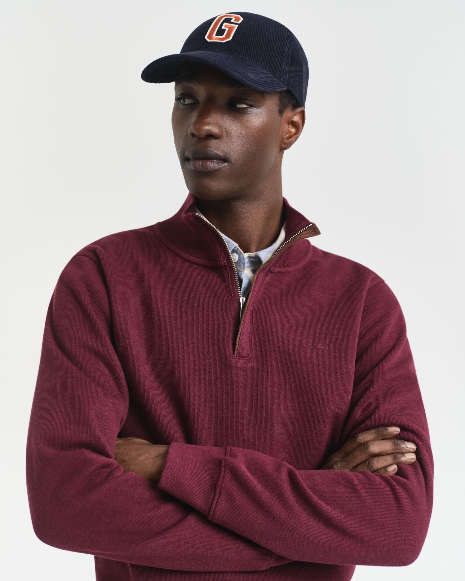 Sacker Rib sweatshirt med half-zip