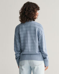 Bomullskofta med ränder ton i ton