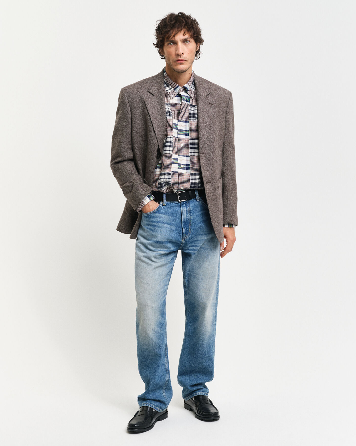 Remake relaxed fit lapptäcksinspirerad skjorta