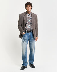 Remake relaxed fit lapptäcksinspirerad skjorta