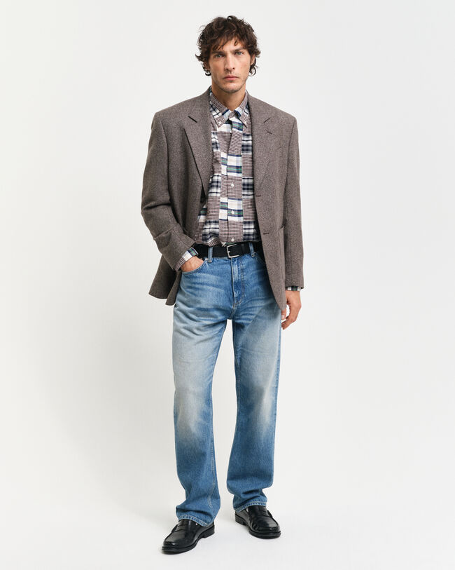 Remake relaxed fit lapptäcksinspirerad skjorta