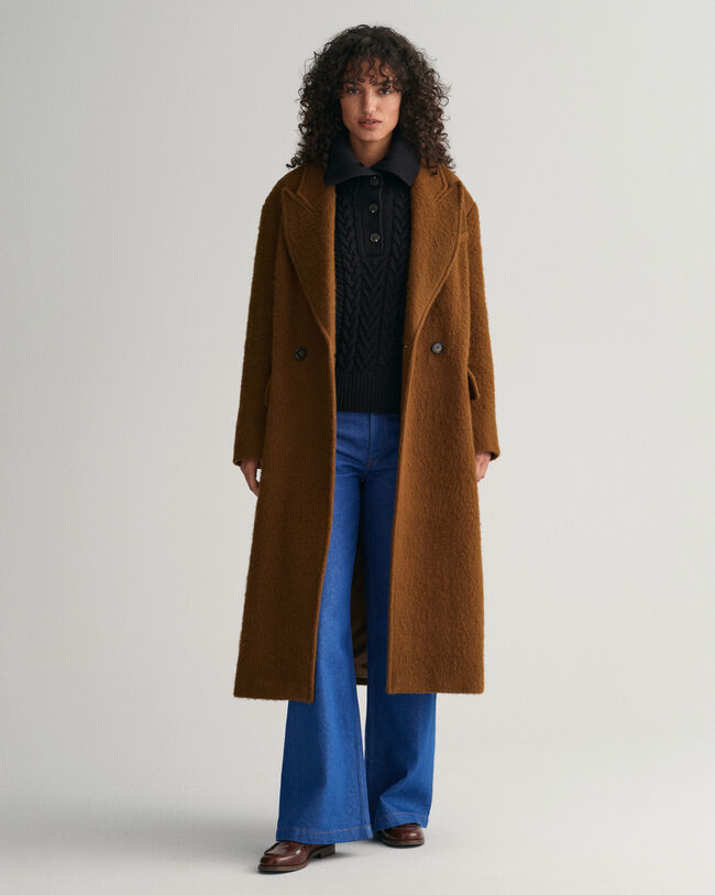 Kabelstickad polotröja med knappar