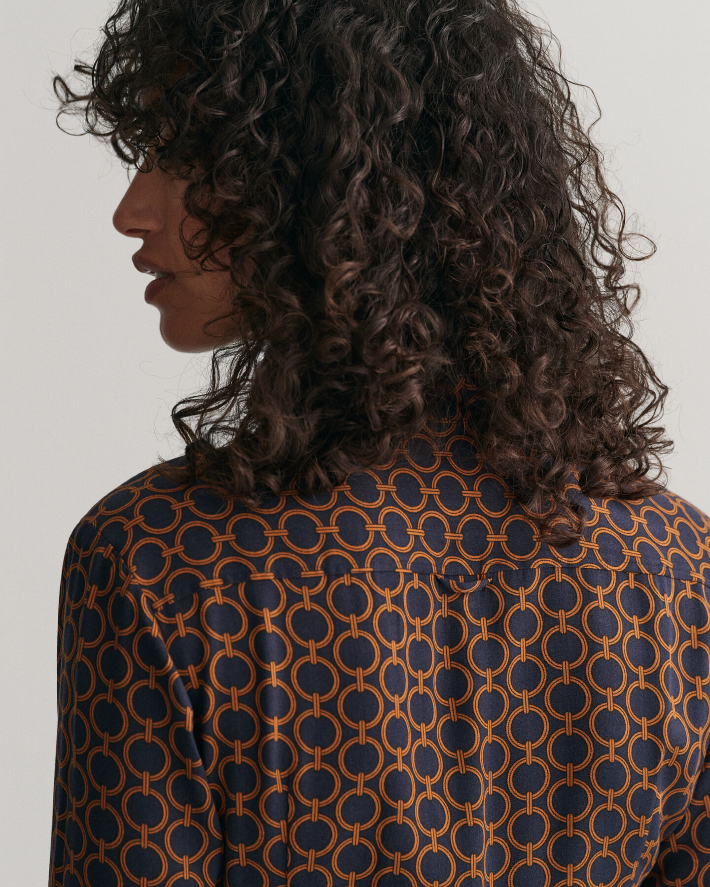 Slim fit Geometric skjortkl&auml;nning