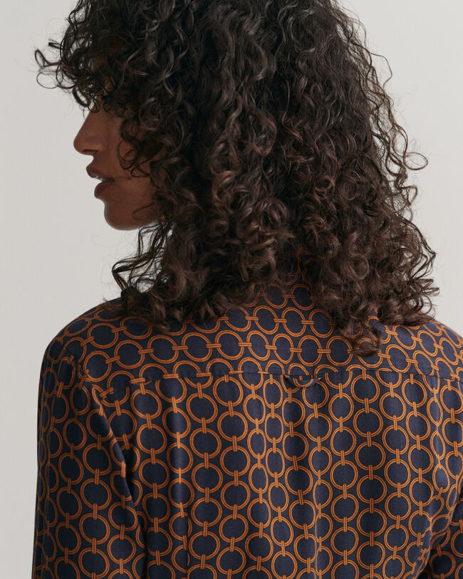 Slim fit Geometric skjortkl&auml;nning