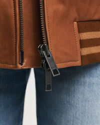 GANT Varsity Jacket i skinn