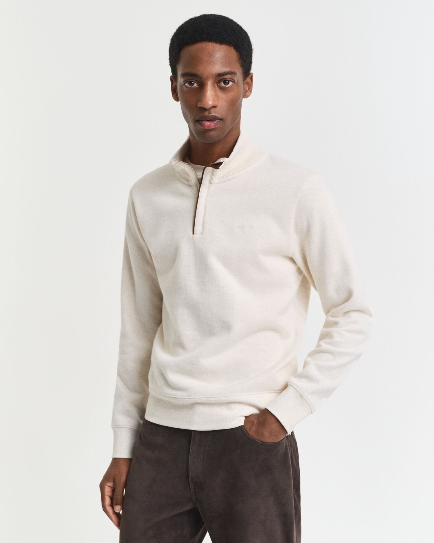 Sacker Rib sweatshirt med half-zip