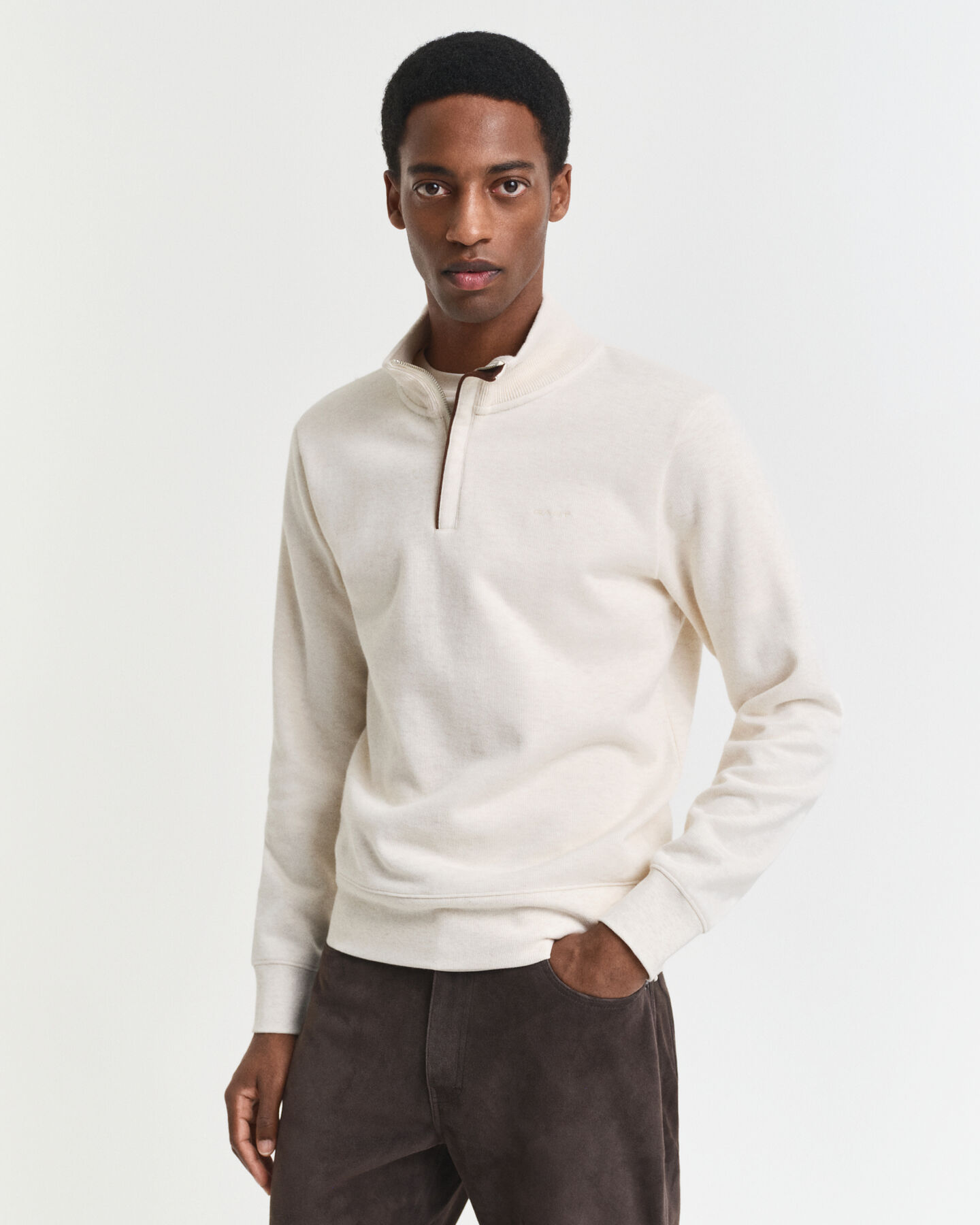 Sacker Rib sweatshirt med half-zip