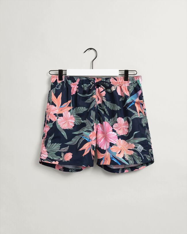 Classic fit tropiskt m&ouml;nstrade badshorts