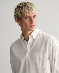 Relaxed fit skjorta med struktur