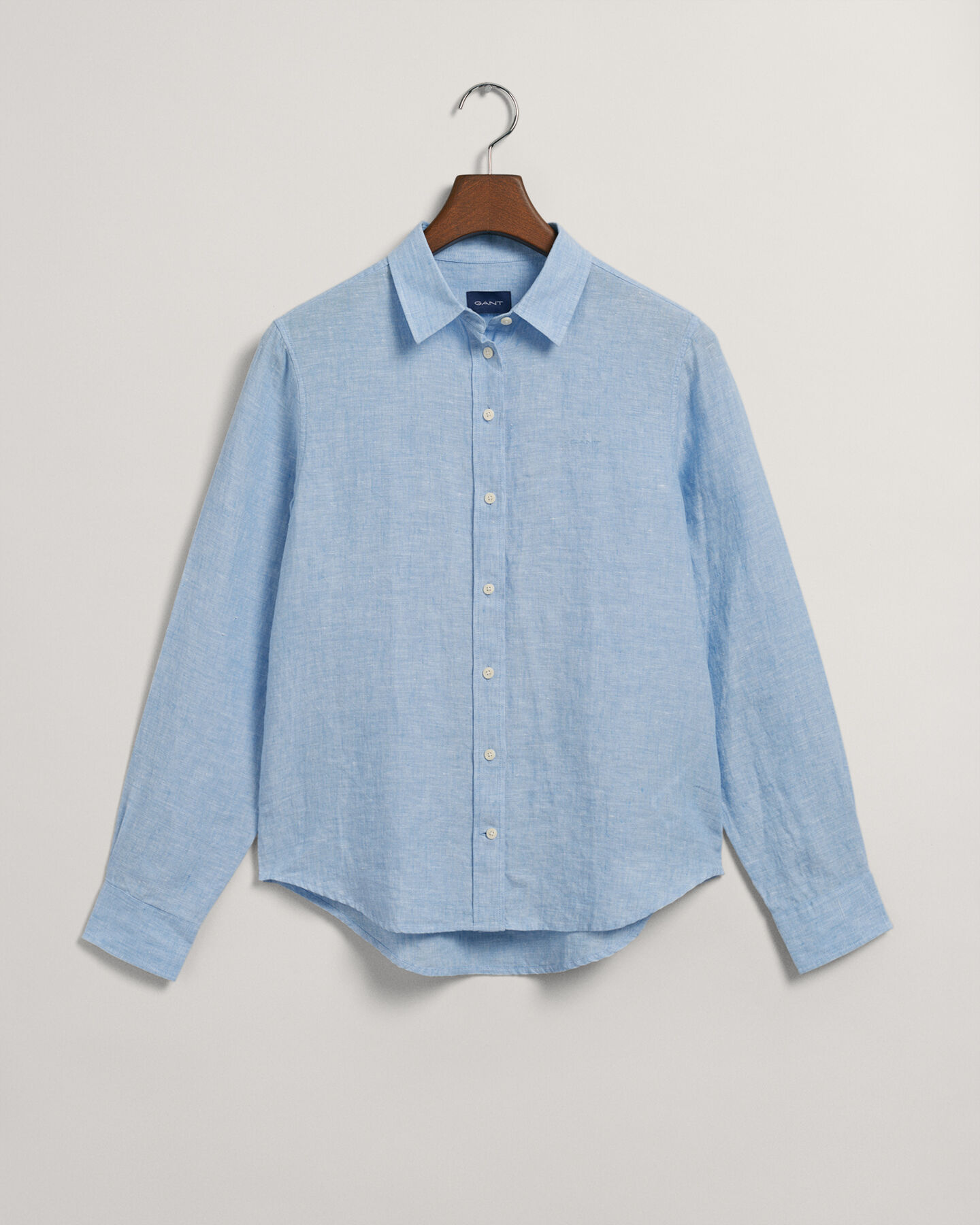 Regular fit skjorta i linnechambray