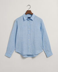 Regular fit skjorta i linnechambray