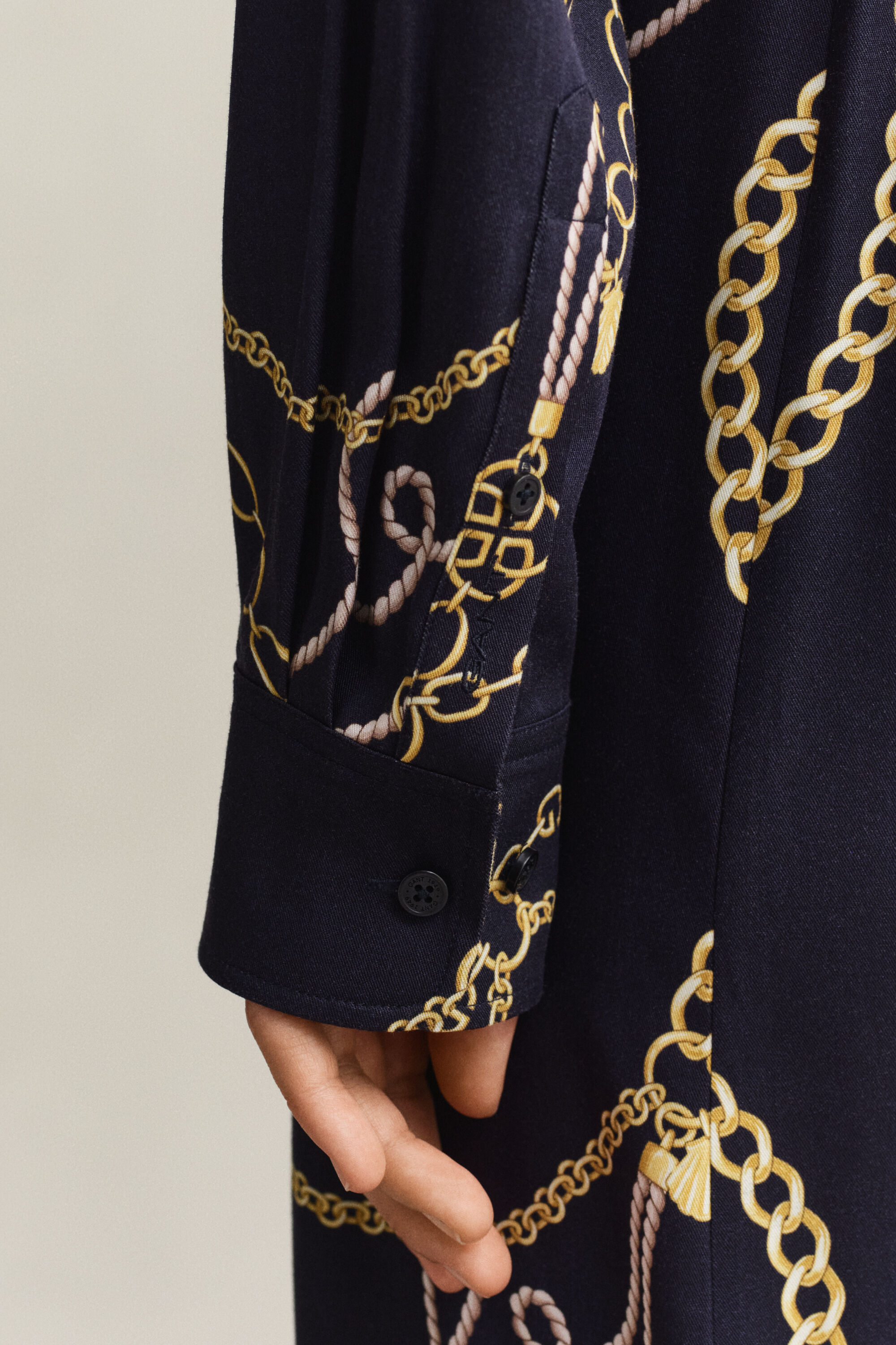 Mönstrad skjortklänning