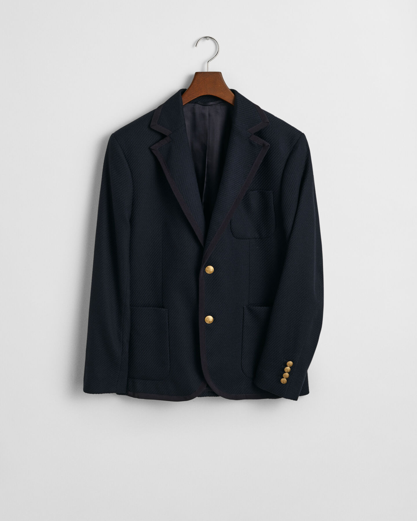 Slim fit club-blazer i bomull och ull