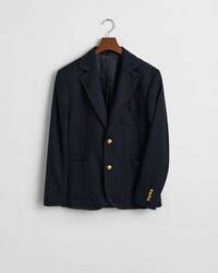 Slim fit club-blazer i bomull och ull