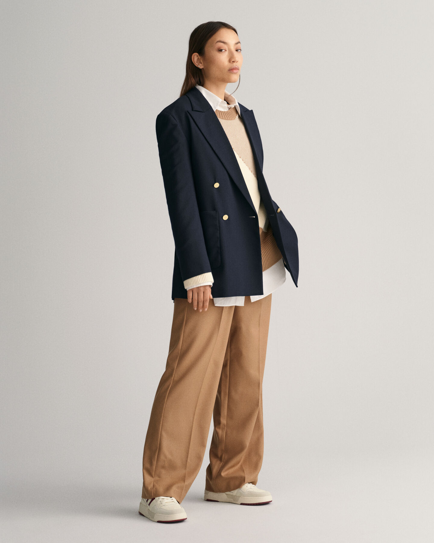 Color Blocked crew neck bomullstr&ouml;ja