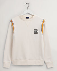 Tiger Badge sweatshirt med rund halsringning