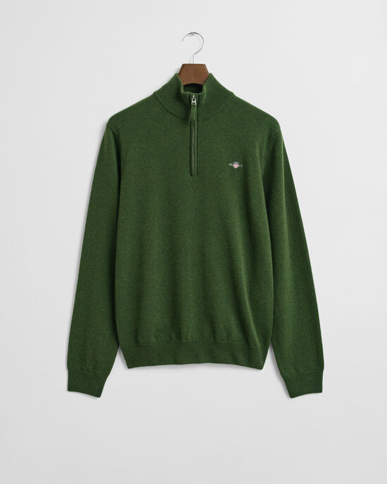 Tr&ouml;ja i superfin lammull med half-zip